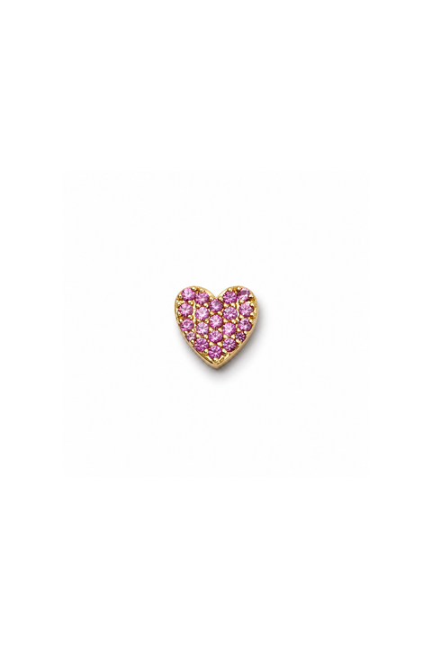 Pink Sapphire Eternal Heart Charm
