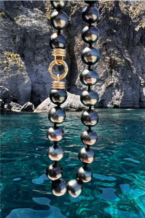 OOAK Ancla Necklace With Tahitian Pearls