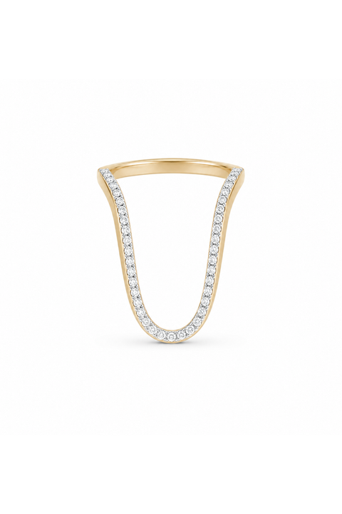 Radiant Ring Half Pave