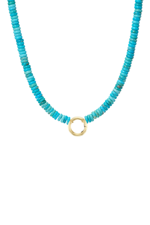 Open Turquoise Strand With Charm Clasp