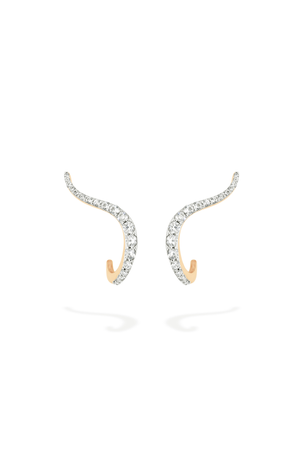 Halo Half Pave Earrings