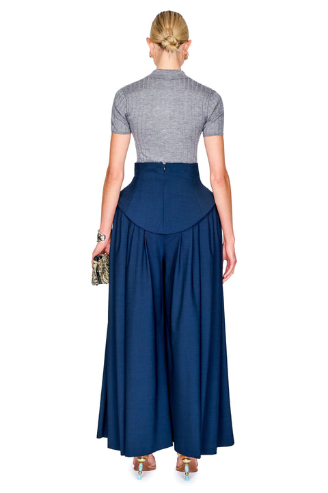 Ribbed Cashmere Silk Polo