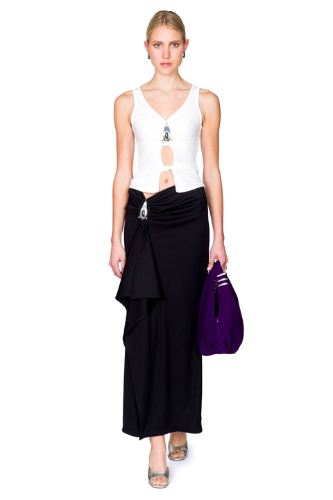 Crystal Pendant Cascade Skirt