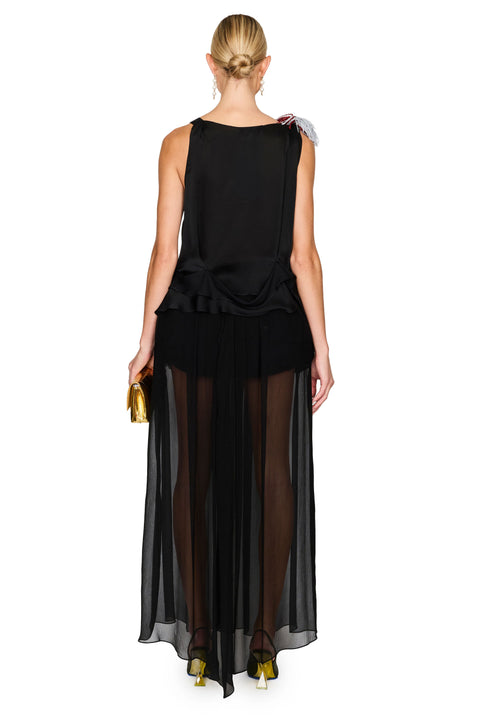 Chiffon Peplum Skirt