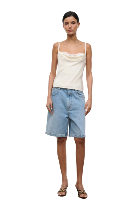 Evangeline Silk Top Ivory
