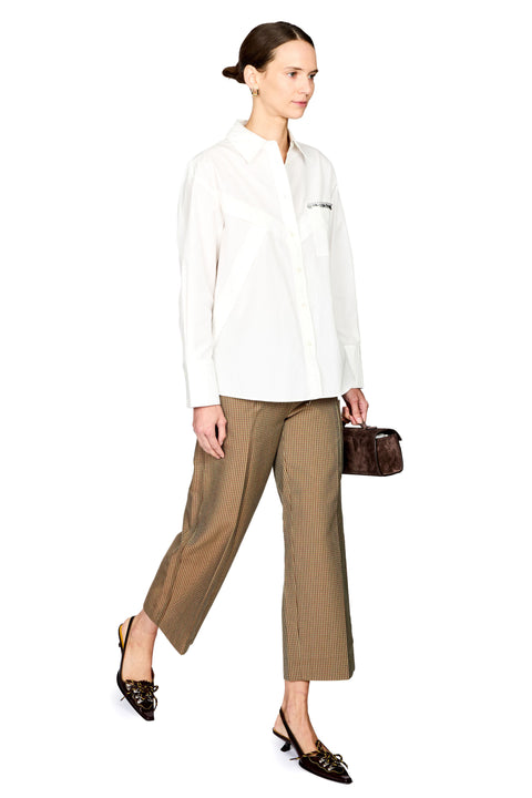 Curved Tweed Pants