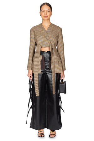 Wide Leg Pants With Side Ties