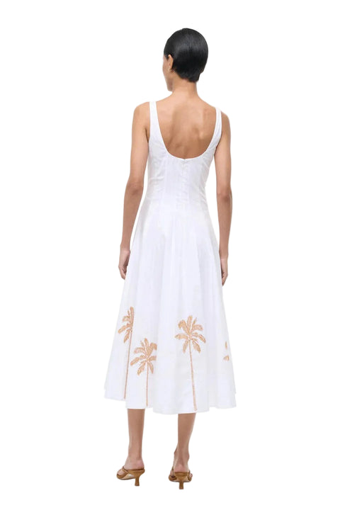 Wells Dress Palm Embroidery