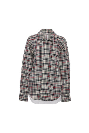 Plaid shirt jacket on a white background