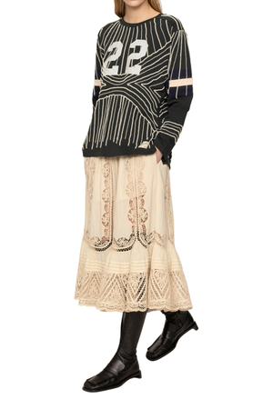 Quinn Embellished Beaded Long Sleeve T-Shirt