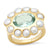 14K YG Green Tourmaline And Pearl Ring