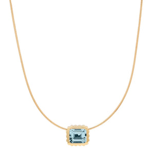 Aquamarine Omega Necklace