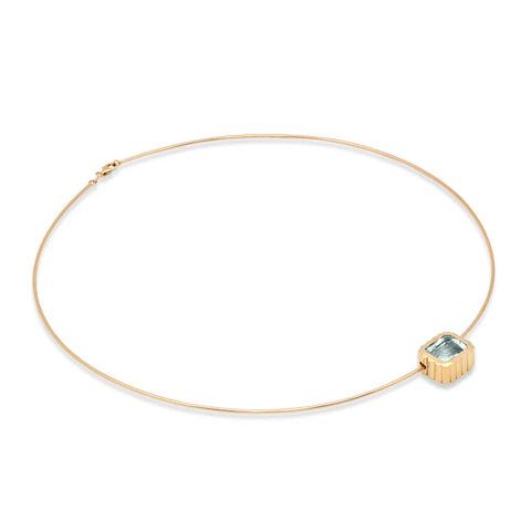 Aquamarine Omega Necklace