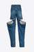Crystal Embellished Slit Jean