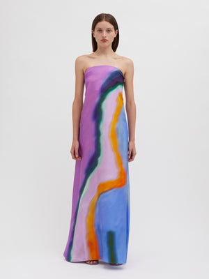 Aura Silk Strapless Dress