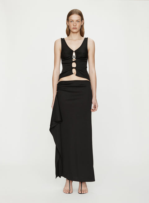 Crystal Pendant Cascade Skirt