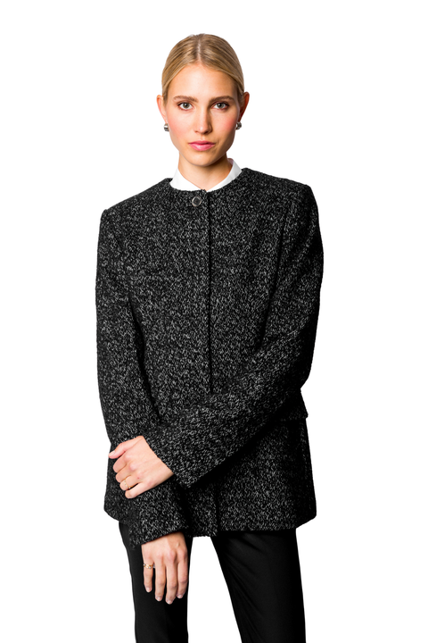 Collarless Cinched Jacket