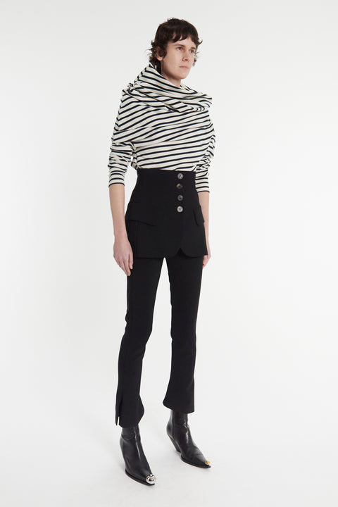 Slim Leg Trouser with Basque Detail