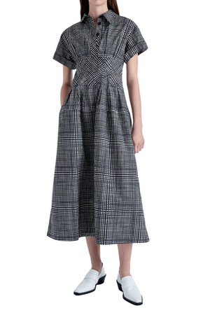 Balston Dress In Grid Poplin