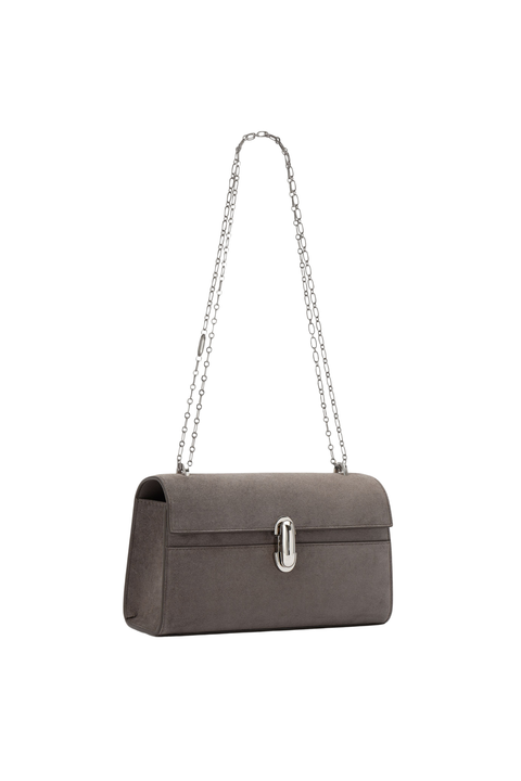 Chain Symmetry Pochette In Suede