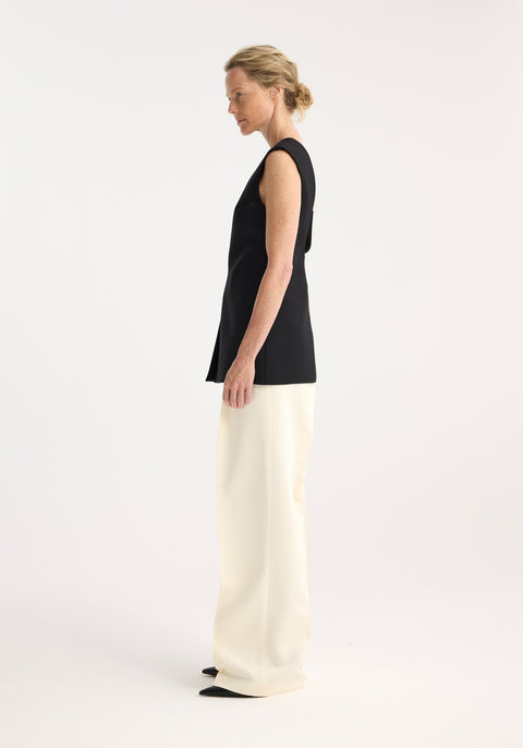 Sculptural Open Back Top