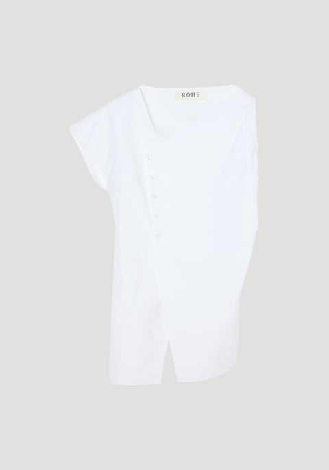 Asymmetrical Poplin Top