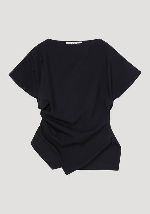 Draped Lapel Top