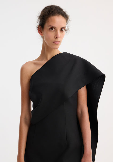 Short Sculptural Sash Dress