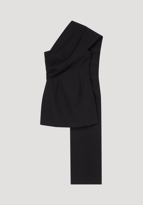 Short Sculptural Sash Dress