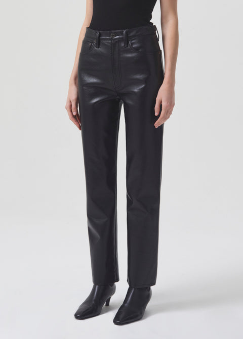 90's Pinch Waist Leather Pant