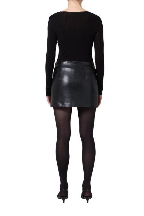 Agda Leather Mini Skirt