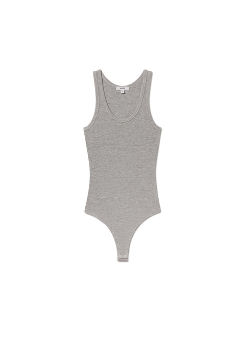 Grey bodysuit flat lay