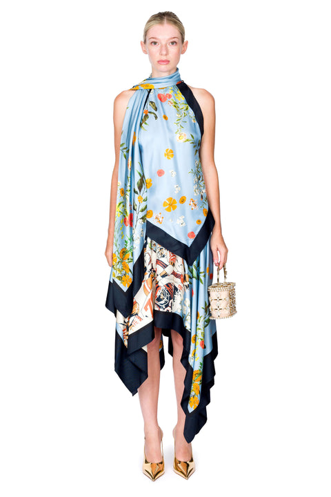 Printed Scarf Top