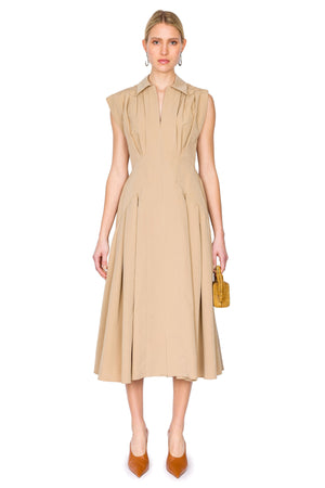 Technical Cotton Midi Dress