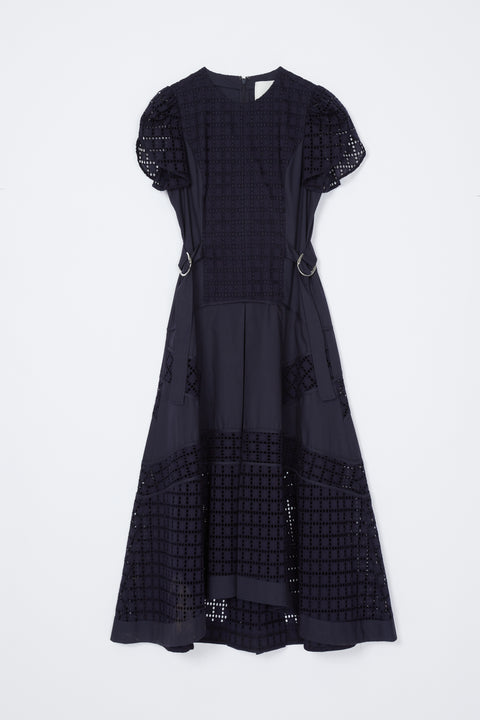 Broiderie Anglaise Grid Tulip Dress