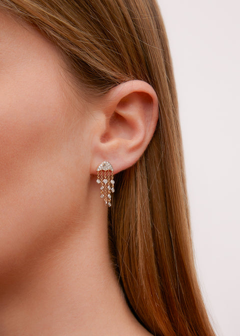 Diamond Jellyfish Stud Earring