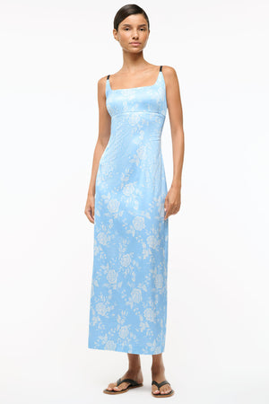 Carol Dress Blue Rose