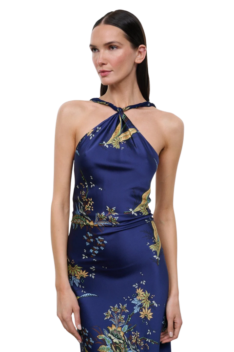 Charli Silk Dress Tapestry Midnight
