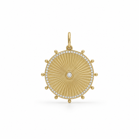 Cassandane Medium Sun Medallion Charm