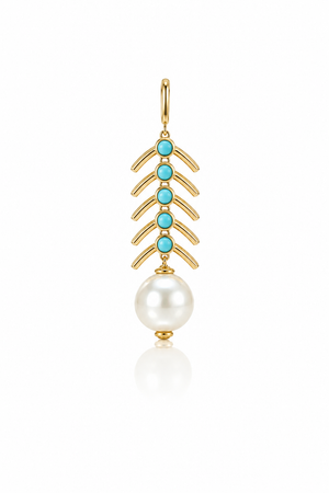 Pearl And Turquoise Piska Charm