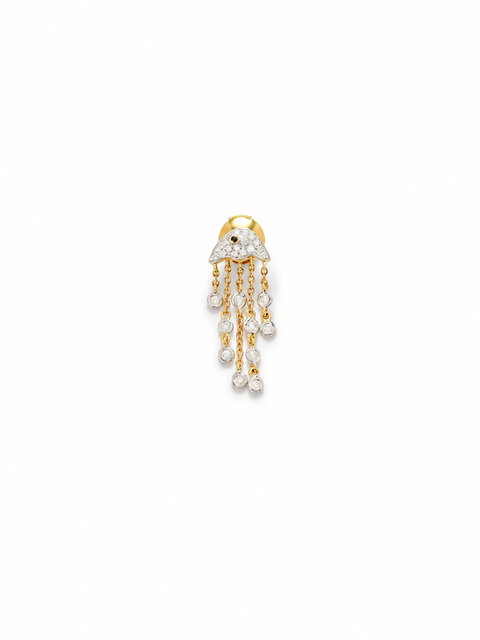 Diamond Jellyfish Stud Earring