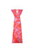 Ghost image of the front of the cuarzo maxi dress in orange and pink print.