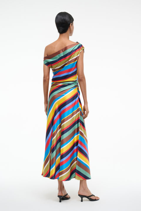 Phare Silk Dress Market Stripe