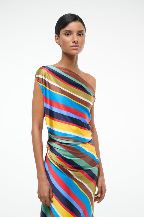 Phare Silk Dress Market Stripe