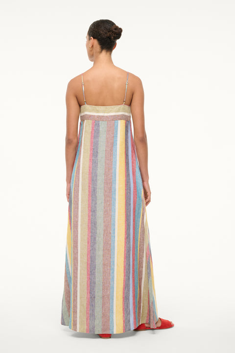 Laura Linen Dress Market Stripe