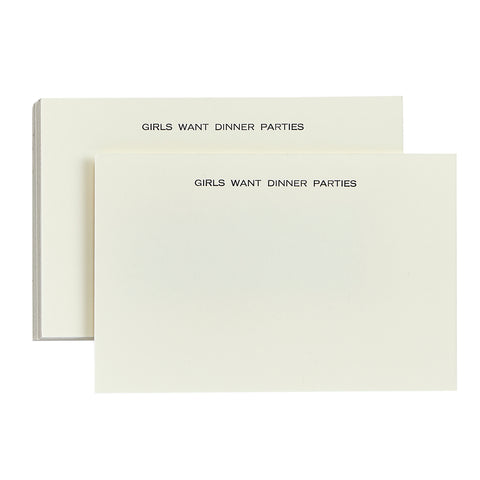 "Girls Want Dinner Parties" Nude Hayden Memo Tray