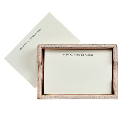 "Girls Want Dinner Parties" Nude Hayden Memo Tray