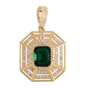 Divyas Emerald Web Pendant