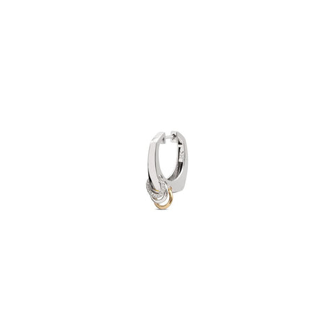 Earring Nano Grace Piercing 14k WG 4.47grs White Diamonds 0.10ct