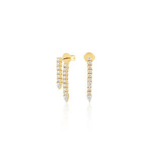 Diamond Teardrop Fringe Earring